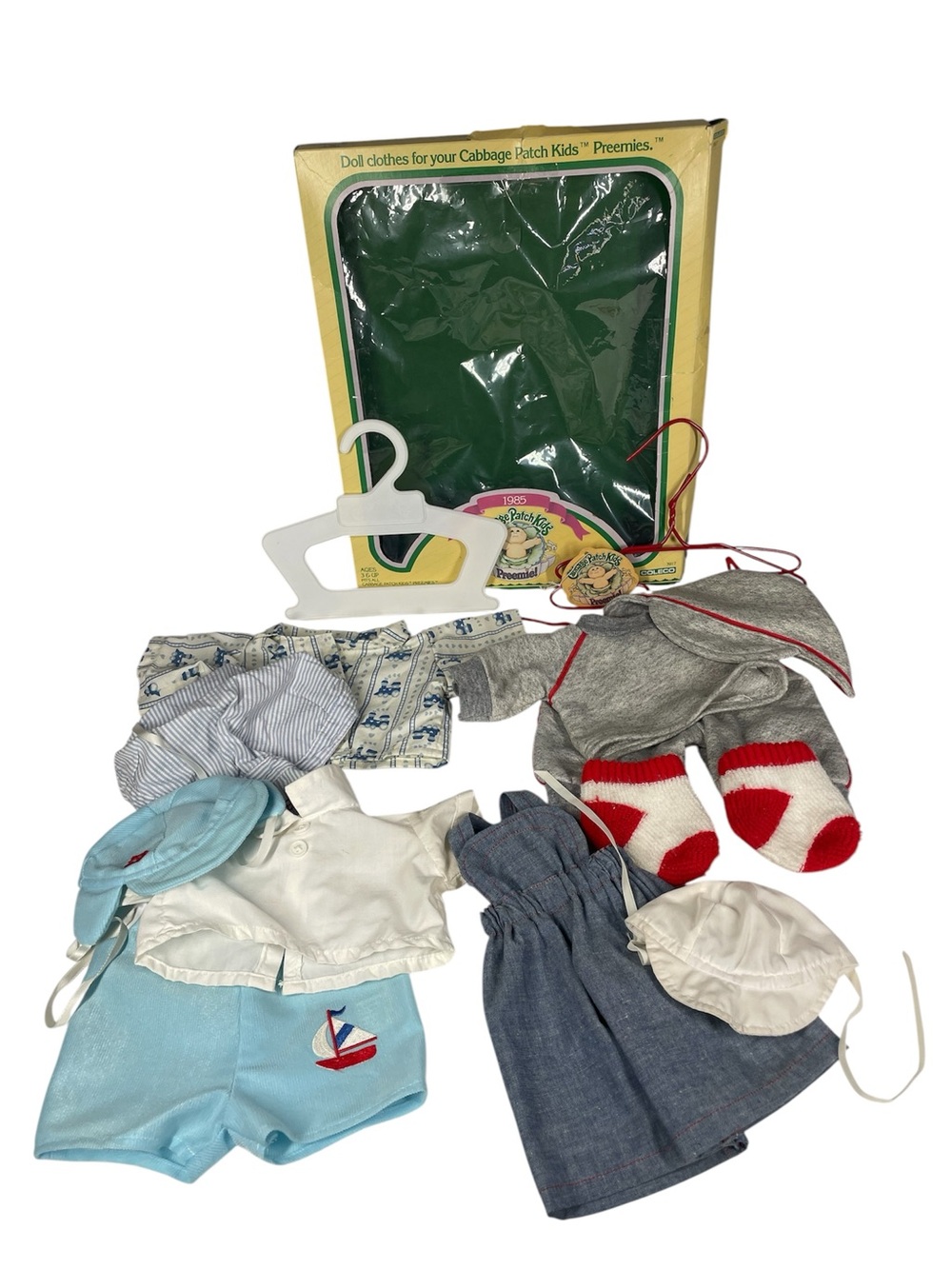 Cabbage Patch Preemie Lot of Clothes Blue Sailor Boy Outfit + Extras